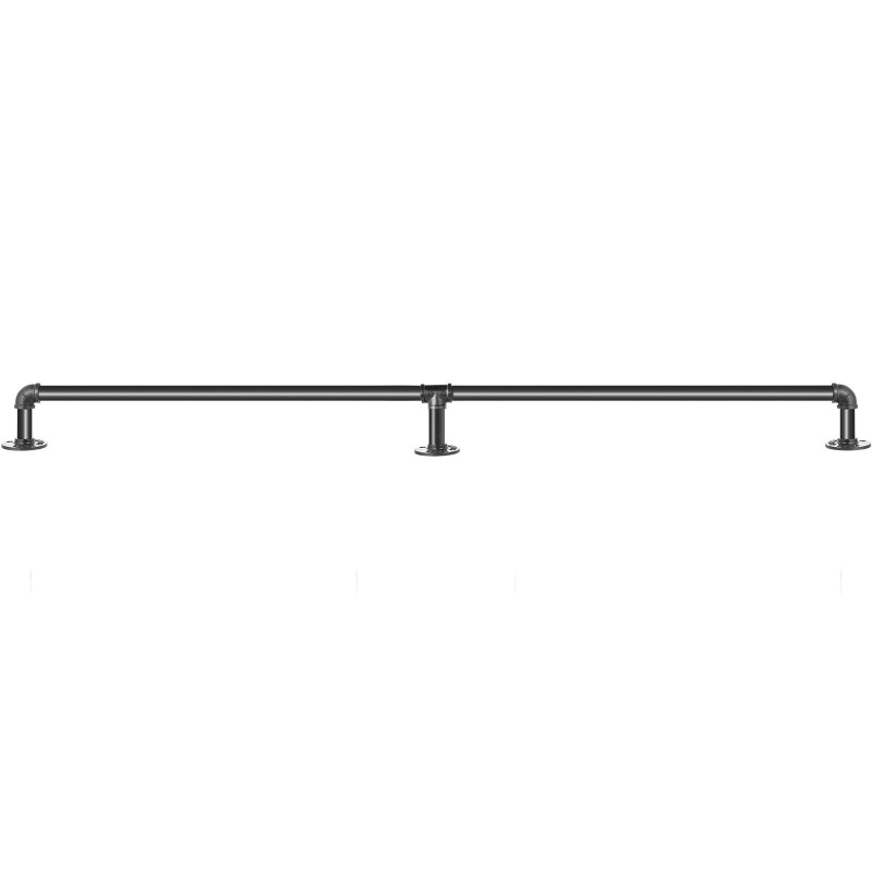 Porraskaide hiiliterästä 1,8 metriä kahdensadan kilogramman kantavuus mattamusta sisä ja ulkokäyttöön