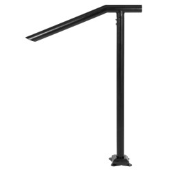 Porraskaide teräksinen 2 3 portaalle jauhemaalattu musta 200 kg kantavuus