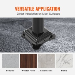 Porraskaide teräksinen 2–3 portaalle jauhemaalattu musta 200 kg kantavuus