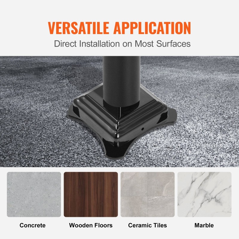 Porraskaide teräksinen 2–3 portaalle jauhemaalattu musta 200 kg kantavuus