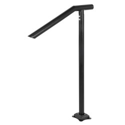 Porraskaide teräksinen 2–3 portaalle jauhemaalattu musta 200 kg kantavuus