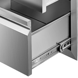 3 tasoinen ulkokeittiön laatikkomoduuli 201 ruostumatonta terästä koko 377 646 480 mm