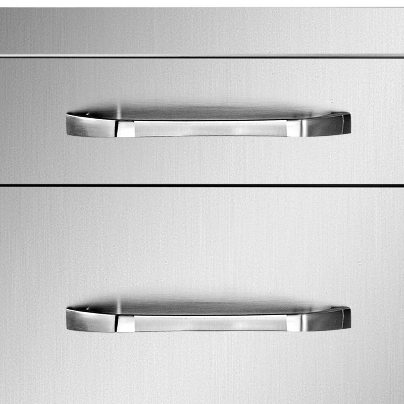 Laatikosto ruostumattomasta teräksestä 3 tasoa ulkokeittiöön 356x516x588 mm