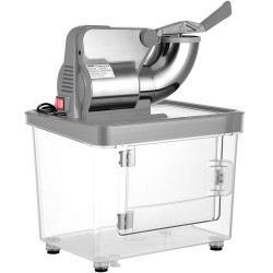 Jäämurskain ruostumattomasta teräksestä valmistettu ammattikäyttöön 300 watin 34 litran jäälokerolla kaksoisterillä