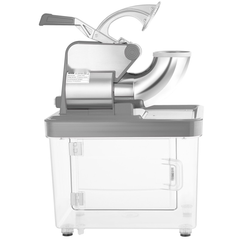 Jäämurskain ruostumattomasta teräksestä valmistettu ammattikäyttöön 300 watin 34 litran jäälokerolla kaksoisterillä