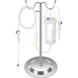 Intravenoosinen harjoitusvarsi PVC 55 cm tumma iho opetuskäyttöön säädettävällä metallitelineellä