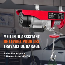 Sähköinen teräsvaijeritalja 250 kg 12 m nostokorkeus kuparimoottori 427 cm johdollinen kaukosäädin