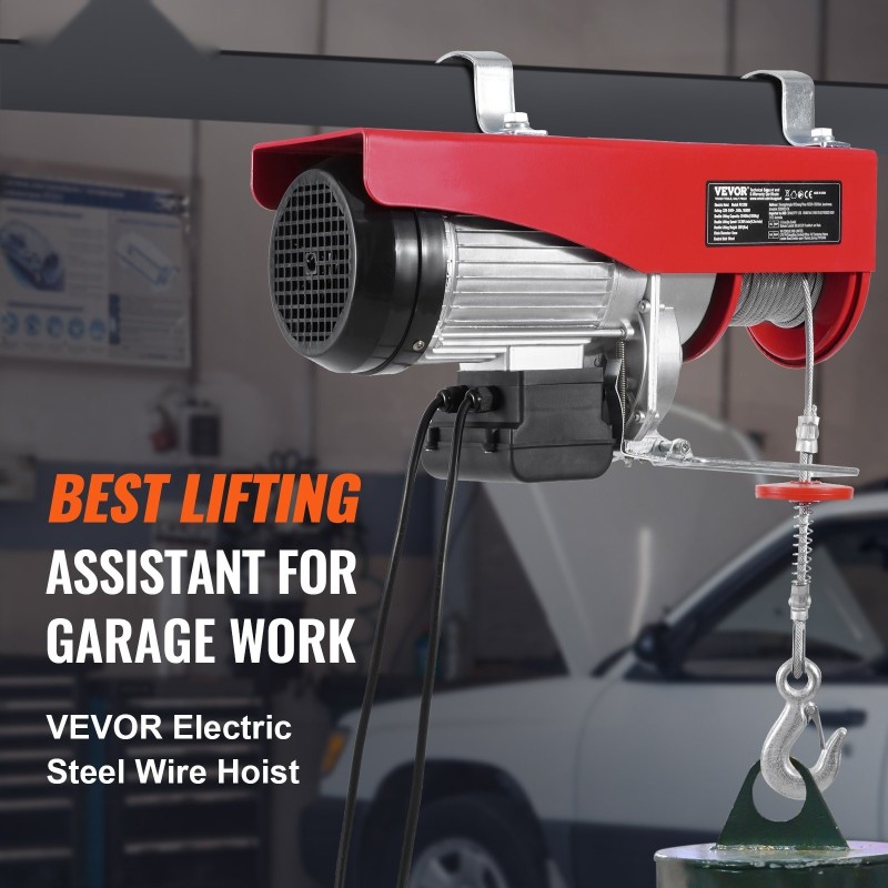 Sähkövinssi kaksivaijerikäyttö 1200 kg 230V teräsvaijeri johdollinen 426,7 cm kaukosäädin