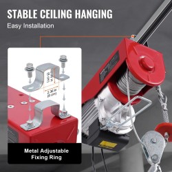 Sähkövinssi kaksivaijerikäyttö 1200 kg 230V teräsvaijeri johdollinen 426,7 cm kaukosäädin