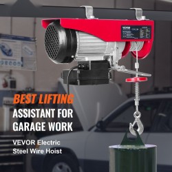 Sähkövaijeritalja 399,2 kg 12 m teräsvaijerilla 850 W 220 V langattomalla kaukosäätimellä