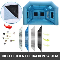 Puhallettava maalausteltta 210D oxford kangas 6x3x2,5m 2 puhallinta