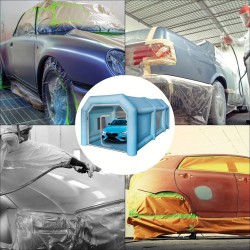 Puhallettava maalausteltta 210D oxford kangas 6x3x2,5m 2 puhallinta