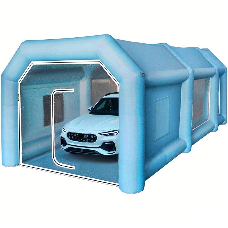 Puhallettava maalausteltta 210D oxford kangas 6x3x2,5m 2 puhallinta