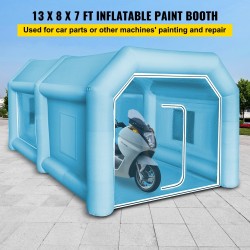 Täytettävä maalausteltta 210D oxford-PVC 4 x 2,5 x 2,2 m auton maalaamiseen