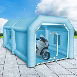 Täytettävä maalausteltta 210D oxford-PVC 4 x 2,5 x 2,2 m auton maalaamiseen