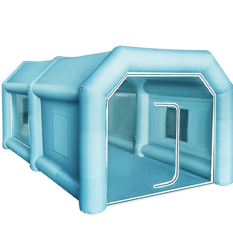 Täytettävä maalausteltta 210D oxford-PVC 4 x 2,5 x 2,2 m auton maalaamiseen