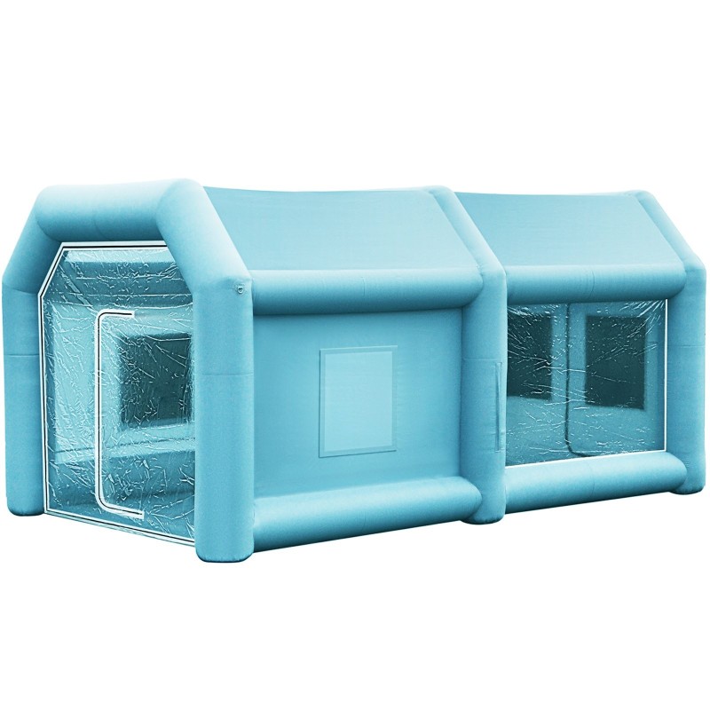 Täytettävä maalausteltta 210D oxford-PVC 4 x 2,5 x 2,2 m auton maalaamiseen