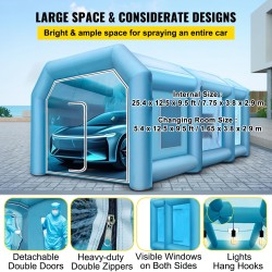 Puhallettava maalausteltta 210D oxford-kangas PVC 10x5x3,5 m mukana 2 puhallinta