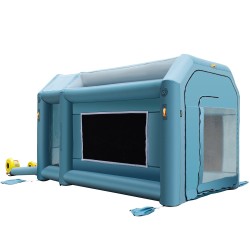 Täytettävä maalausteltta 210D oxford-kangas ja PVC 4x2.5x2.5 m kaksi puhallinta