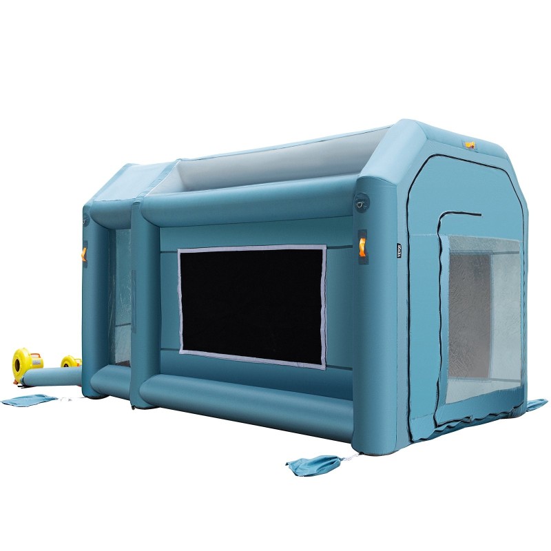 Täytettävä maalausteltta 210D oxford-kangas ja PVC 4x2.5x2.5 m kaksi puhallinta