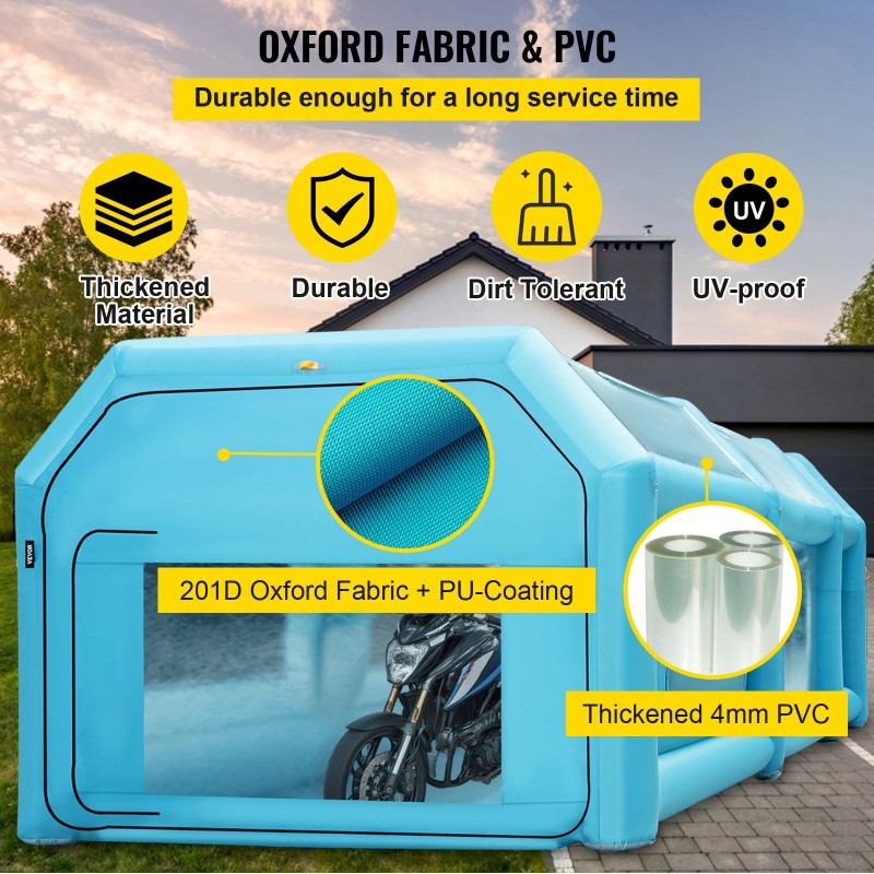 Puhallettava maalausteltta 210D oxford-kangas PVC 6 x 3 x 2,5 m autoille