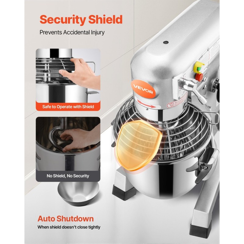 Pöytämallinen taikinakone ruostumatonta terästä 3,5 kg 1100W ammattikeittiöön