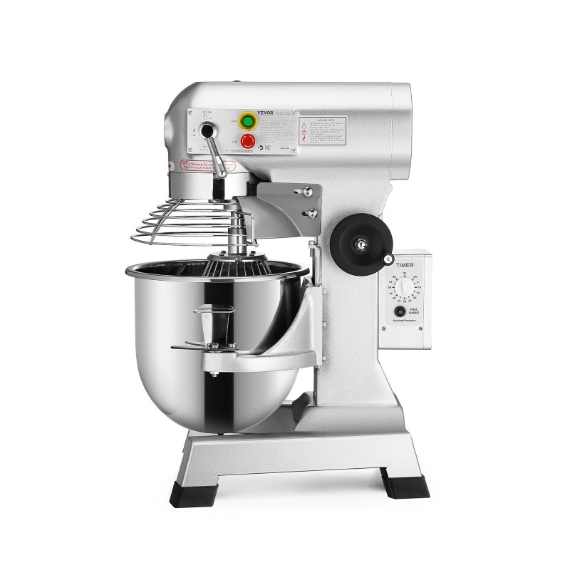 Ammattikeittiön sähköinen sekoitin 20 litran ruostumattomasta teräksestä valmistettu 750 watin kolmella nopeudella