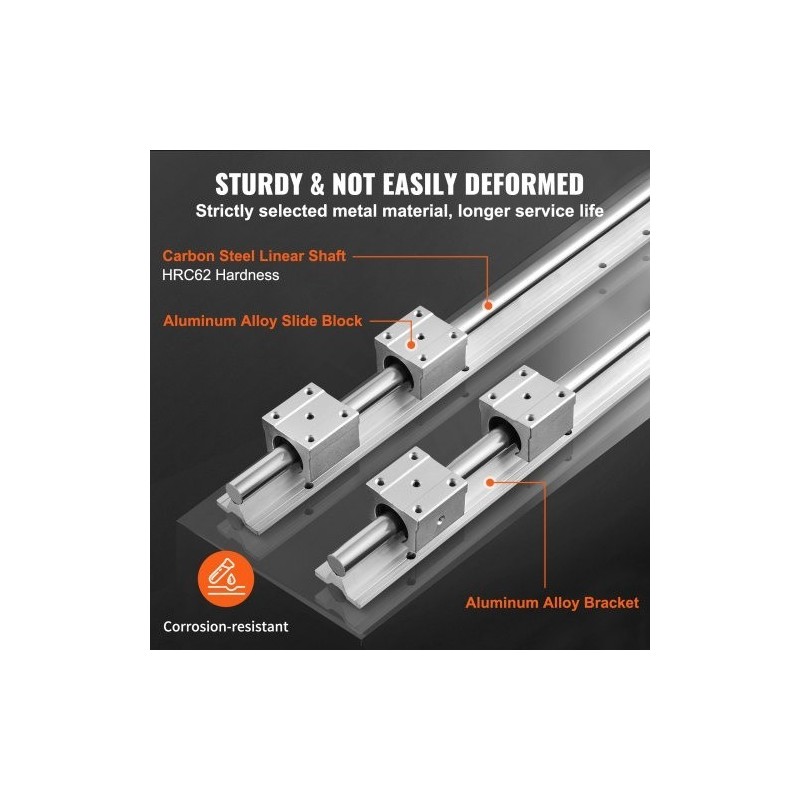 Lineaarikiskosarja SBR25 2 kpl 1200 mm ohjainkiskoja 4 kpl SBR25UU liukupalikoita