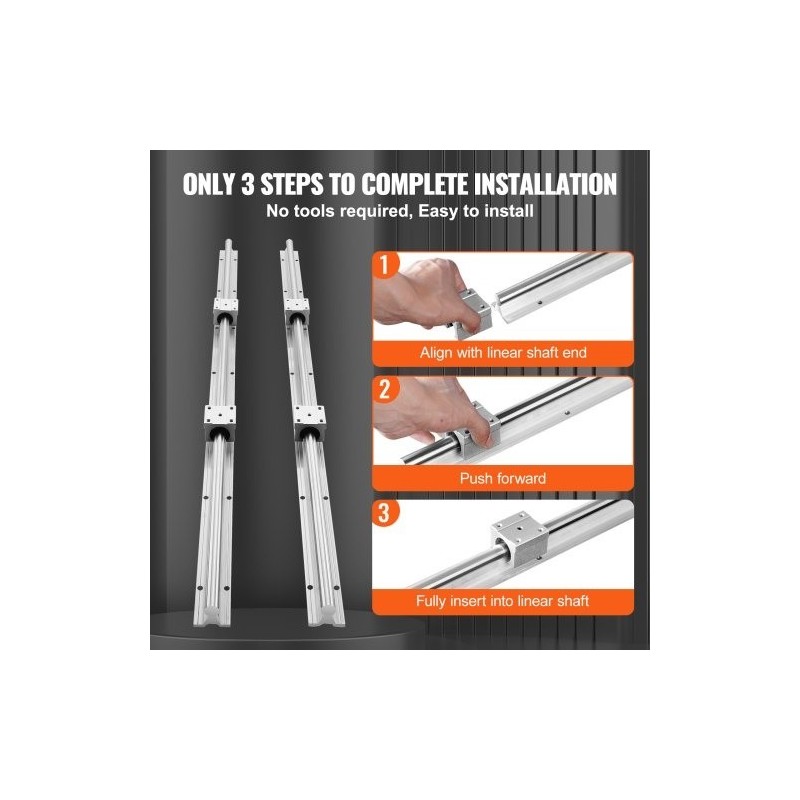 Lineaarikiskosarja SBR25 2 kpl 1200 mm ohjainkiskoja 4 kpl SBR25UU liukupalikoita