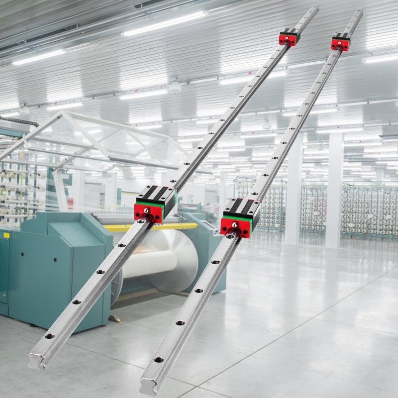 Lineaarikiskosarja teräs 1500 mm 2 kiskoa 4 vaunublokkia jyrsimiin