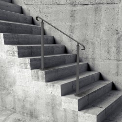 Taottu rautakaide ulkokäyttöön sopii 2–3 askelmalle musta säädettävä korkeus ja kulma