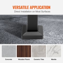 Portaiden kaide hiiliterästä 1–3 portaille säädettävä musta asennussarja mukana