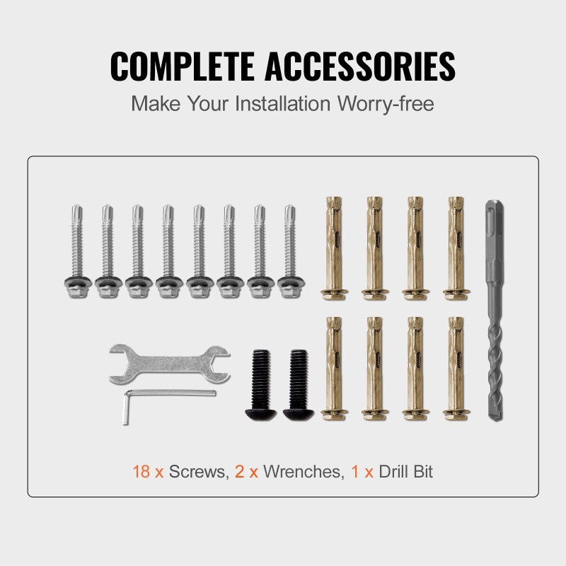 Portaiden kaide hiiliterästä 1–3 portaille säädettävä musta asennussarja mukana