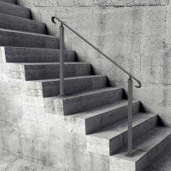 Taotettu rautakaide kolmen askeleen ulkoportaisiin musta säädettävä asennussarja mukana