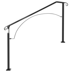 Taottu rautakaide ulkoportaisiin musta sopii 4 5 portaalle säädettävä