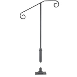 Takorautainen yksipylväinen ulkokaide harmaa 52 x 98 6 cm 1 2 portaalle