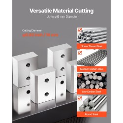 Varausterät Cr12MoV-korkeakovuusteräs 16 mm 6 kpl kaksipuoliset harjateräsleikkurille