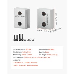 Varausterät Cr12MoV-korkeakovuusteräs 16 mm 6 kpl kaksipuoliset harjateräsleikkurille