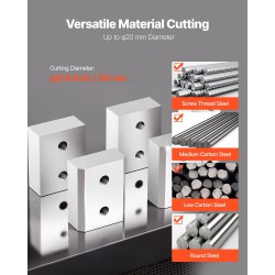 Leukaterät 6 kpl kaksipuoliset Cr12MoV teräs 20 mm sähköiselle raudoitusleikkurille