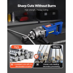 Leukaterät 6 kpl kaksipuoliset Cr12MoV teräs 20 mm sähköiselle raudoitusleikkurille