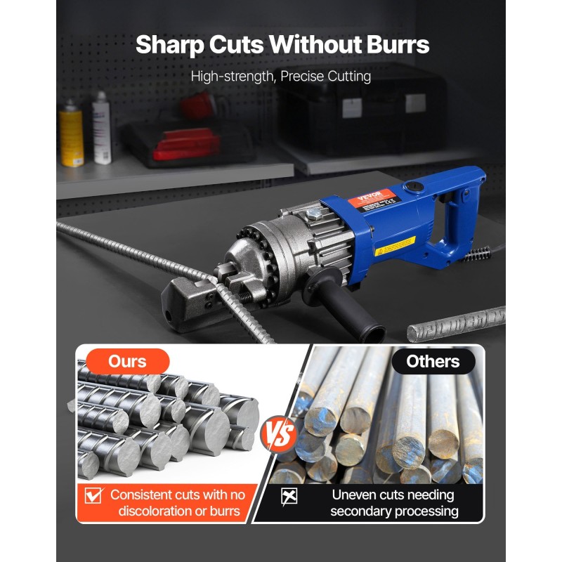 Leukaterät 6 kpl kaksipuoliset Cr12MoV teräs 20 mm sähköiselle raudoitusleikkurille