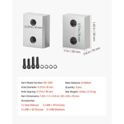 Vaihtoleukaterät 3 paria 28 mm raudoitusleikkuriin Cr12MoV-korkeakovuusteräs kaksipuoliset asennussarja mukana