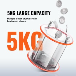 Pyörivä rumpukiillotuskone 5 kg rumpukapasiteetilla säädettävällä nopeudella koruille ja kiville