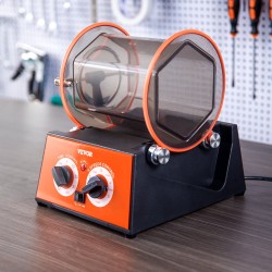 Pyörivä rumpukiillotuskone 5 kg rumpukapasiteetilla säädettävällä nopeudella koruille ja kiville