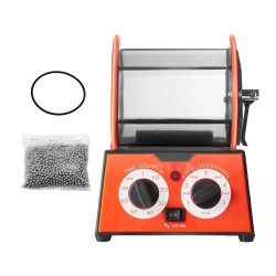 Pyörivä rumpukiillotuskone 5 kg rumpukapasiteetilla säädettävällä nopeudella koruille ja kiville