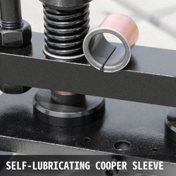 Käsikäyttöinen nahkaleikkuukone kylmävedetty teräs 180x120 mm 1,5 tonnia