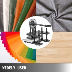 Käsikäyttöinen nahkaleikkuukone kylmävedetty teräs 180x120 mm 1,5 tonnia