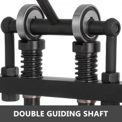 Manuaalinen nahkaleikkuri ja prässikone mangaaniterästä 260 x 120 mm enintään 10 mm