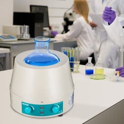 Lämmityskuori magneettisekoittimella 1000 ml 500W teräsrunko digitaalinen pyöreäpohjaisille keittopulloille