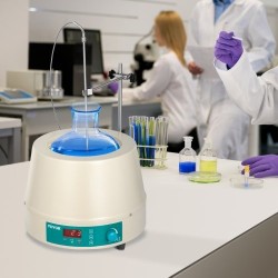 Lämmityskuori magneettisekoittimella 2000 ml pyöreäpohjaisille keittopulloille digitaalinen lämpötilansäätö 600 watin teho